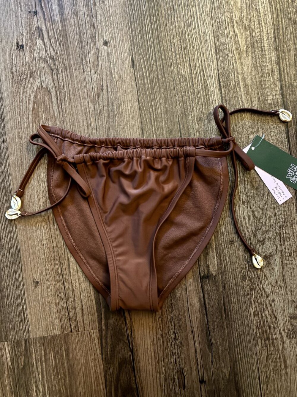 NWT Wild Fable Brown Shell Trim Swim Bottoms - XSmall